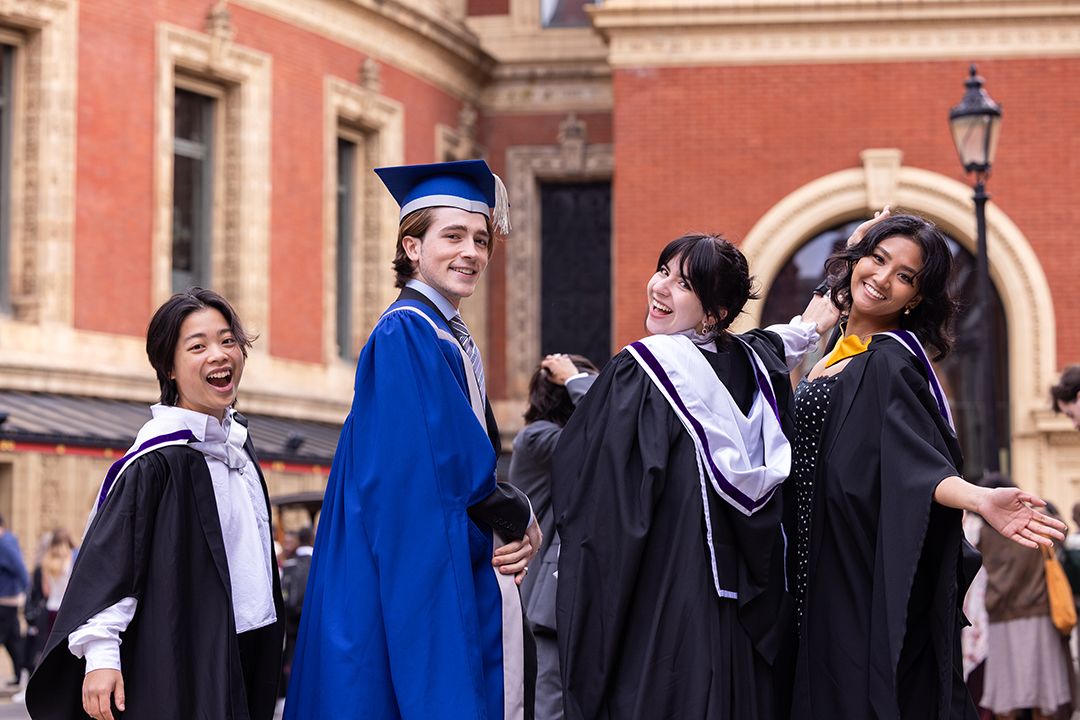 Student's Union President with graduates