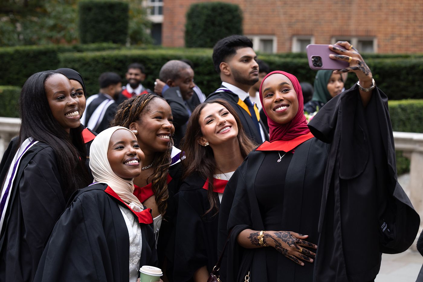 Group of graduate taking a selfie