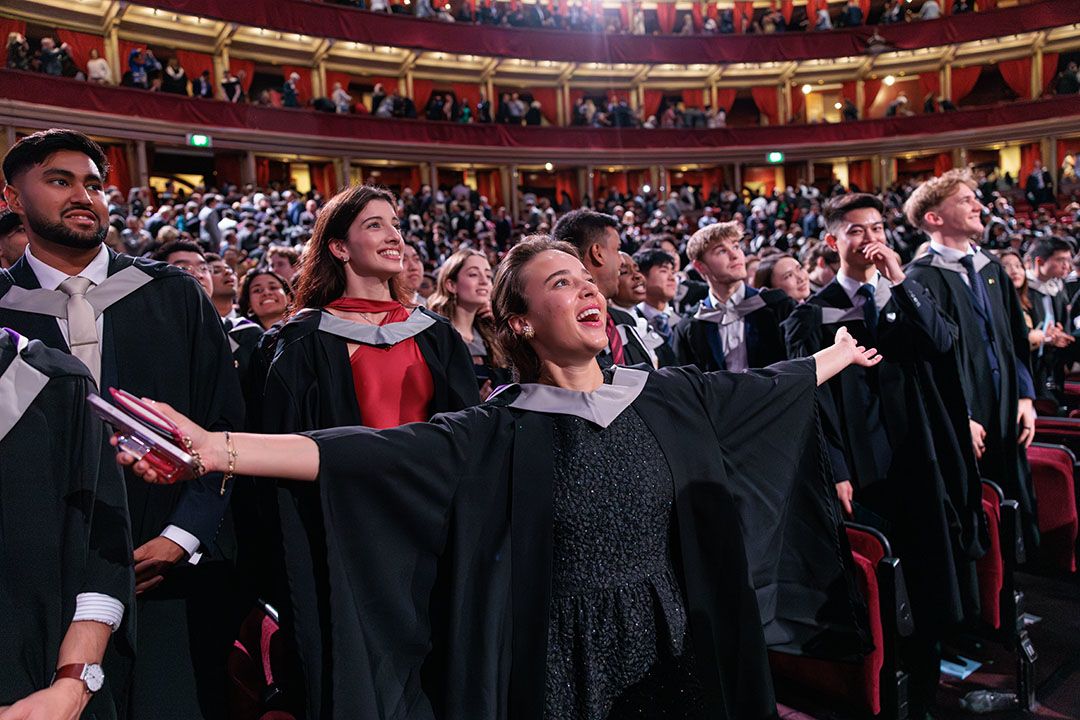 Graduands inside the Royal Albert Hall