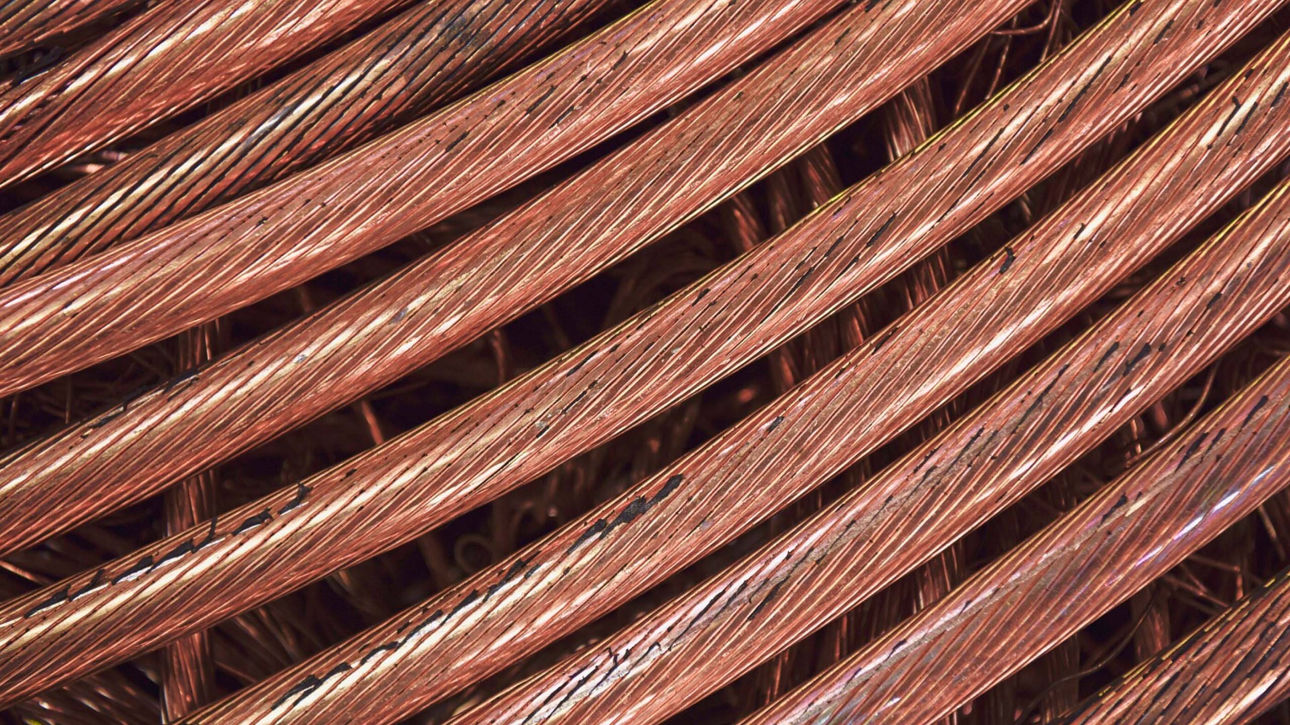 Close up of copper wires