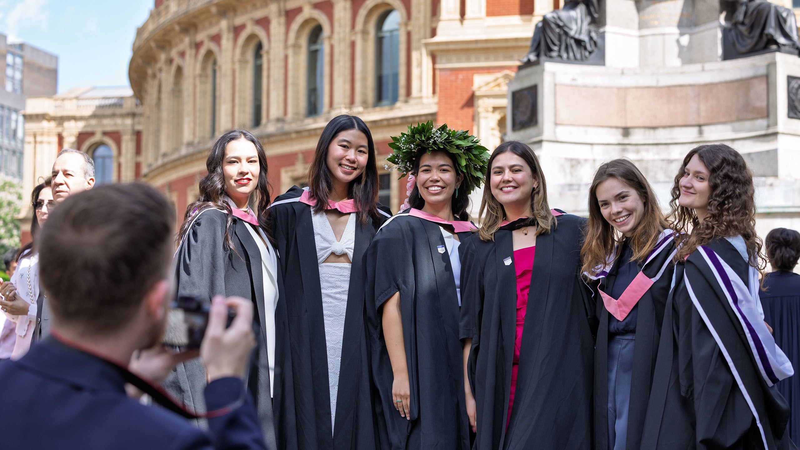 Group of Business School graduates outside Royal Albert Hall